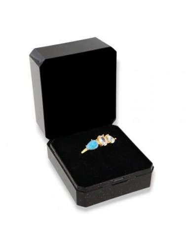 Anello Argento Dorato Opale Azzurro [022ba69b]