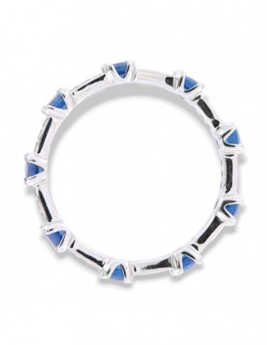Anello Argento Rodiato Eternity Zirconi Blu/Bianchi [349f27ff]