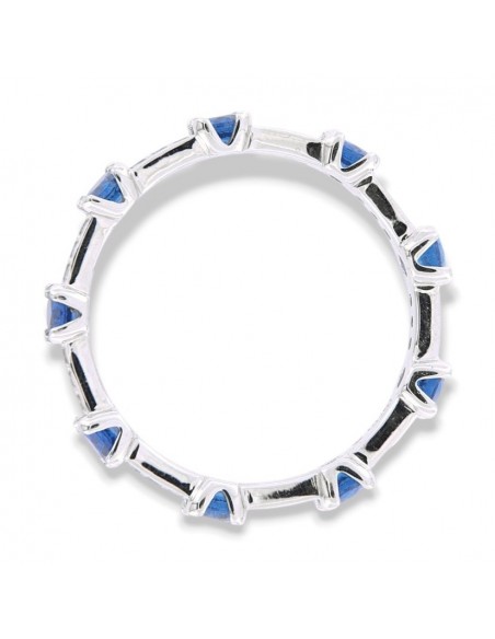 Anello Argento Rodiato Eternity Zirconi Blu/Bianchi [349f27ff]
