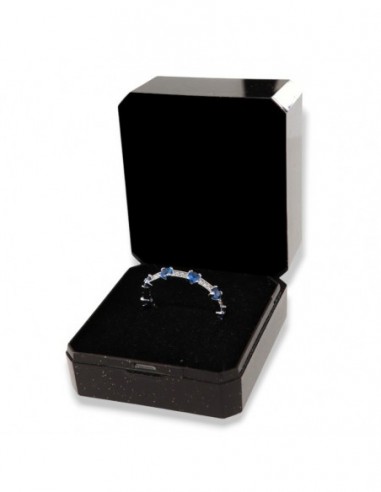 Anello Argento Rodiato Eternity Zirconi Blu/Bianchi [5aa4a5f6]