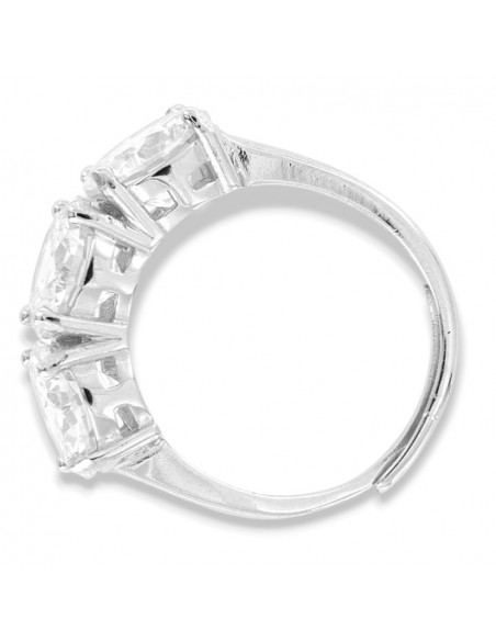 Anello Argento Rodiato Trilogy Zirconi Bianchi 8MM [f8da8111]
