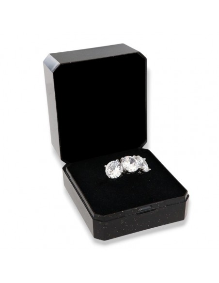 Anello Argento Rodiato Trilogy Zirconi Bianchi 8MM [96e10318]