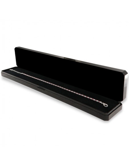 Bracciale Argento Tennis Zirconi Bianchi Fucsia 2MM [49921f1f]