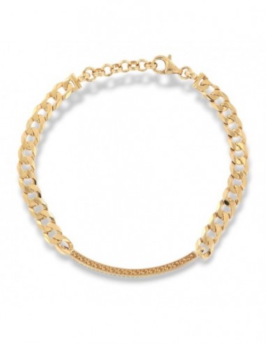 Bracciale Argento Dorato Piastra Centrale Zirconi Verdi E Bianchi [be3fb97c]