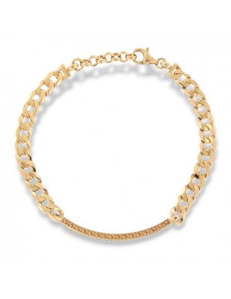 Bracciale Argento Dorato Piastra Centrale Zirconi Verdi E Bianchi [be3fb97c]