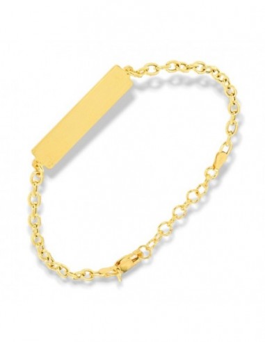 Bracciale Argento Dorato Piastra Centrale Catena [266fe144]