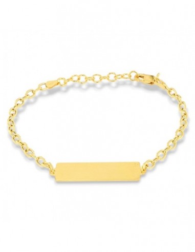 Bracciale Argento Dorato Piastra Centrale Catena [923cc27e]