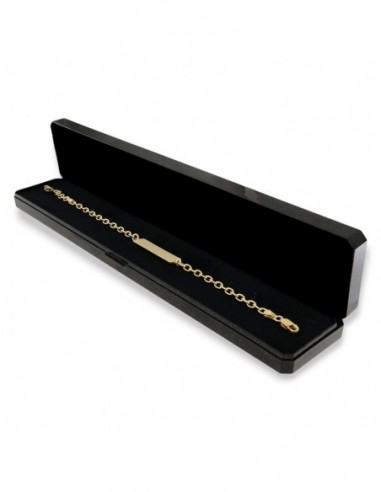Bracciale Argento Dorato Piastra Centrale Catena [fc074077]