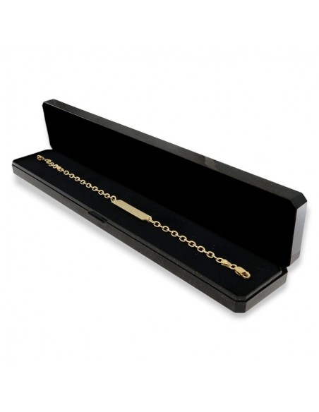 Bracciale Argento Dorato Piastra Centrale Catena [fc074077]