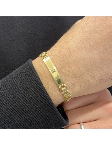Bracciale Argento Dorato Piastra Centrale [267a85b4]