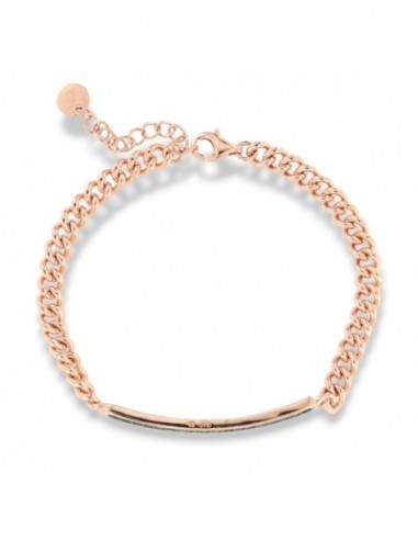 Bracciale Argento Rosato Grumetta Tennis Zirconi Verdi Doppia FIla [6139e4e4]