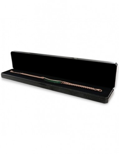 Bracciale Argento Rosato Grumetta Tennis Zirconi Verdi Doppia FIla [b81fa7e9]