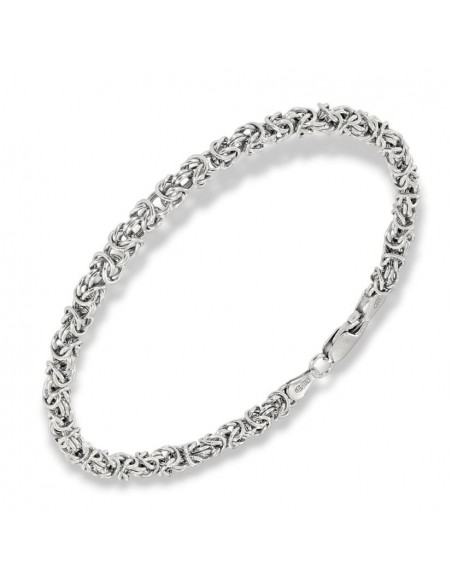 Bracciale Argento Rodiato Maglia Bizantina [91722040]