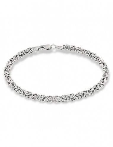 Bracciale Argento Rodiato Maglia Bizantina [15901a7f]