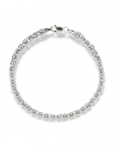 Bracciale Argento Rodiato Maglia Bizantina [a28ddb7b]