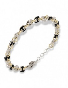 Bracciale Argento Rodiato Maglia Marina Spessa [4db33992]