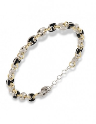 Bracciale Argento Rodiato Maglia Marina Spessa [4db33992]