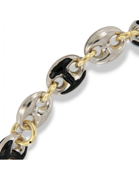 Bracciale Argento Rodiato Maglia Marina Spessa [a75a30bd]