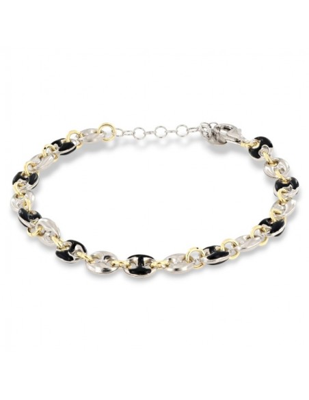 Bracciale Argento Rodiato Maglia Marina Spessa [a20a77a3]