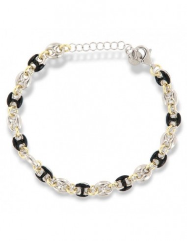 Bracciale Argento Rodiato Maglia Marina Spessa [1517b6a7]