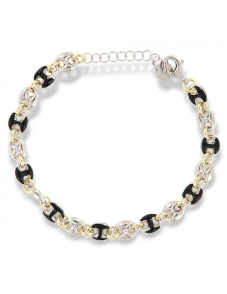 Bracciale Argento Rodiato Maglia Marina Spessa [1517b6a7]