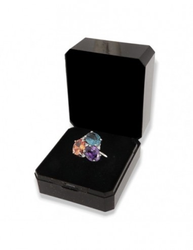 Anello Argento Rodiato Trilogy Zirconi Colorati [74b9d7b7]
