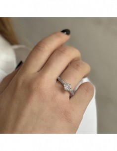 Anello Argento Rodiato Solitario Zircone [8614d224] 2