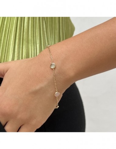 Bracciale Oro Giallo Catena Zirconi Colorati [0531d4de]