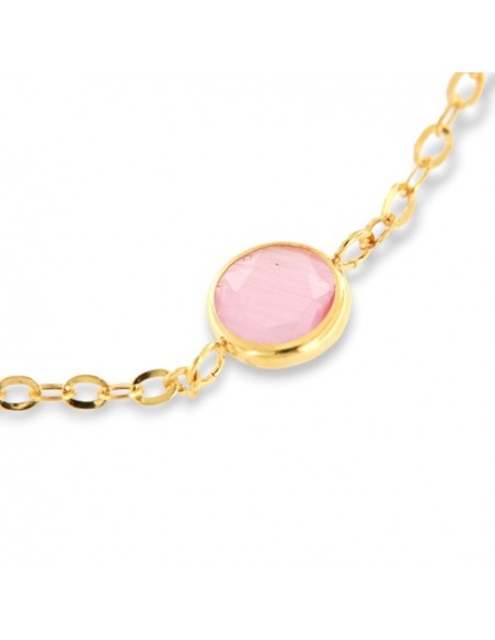 Bracciale Oro Giallo Catena Zirconi Colorati [b22c15da]