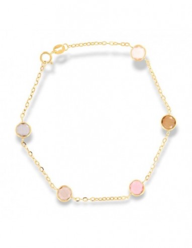 Bracciale Oro Giallo Catena Zirconi Colorati [b77c52c4]