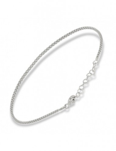 Bracciale Argento Rodiato Maglia Popcorn Prima Misura [9eecd2e0]
