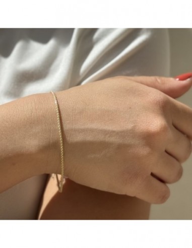 Bracciale Argento Dorato Maglia Popcorn Prima Misura [f9595ed8]