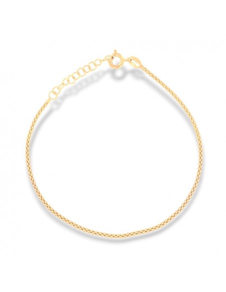 Bracciale Argento Dorato Maglia Popcorn Prima Misura [4b14d8c2]