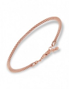 Bracciale Argento Rosato Maglia Popcorn Piatta [1cc96bbc]