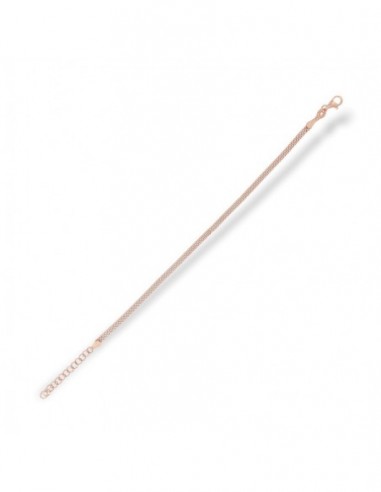 Bracciale Argento Rosato Maglia Popcorn Piatta [19500ee7]