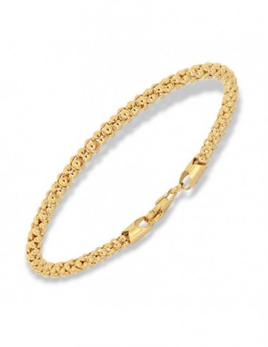 Bracciale Argento Dorato Maglia Popcorn 3,50MM [2dbf311a]