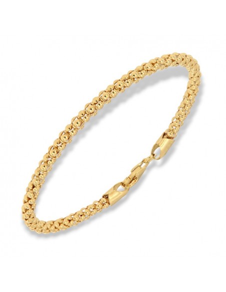 Bracciale Argento Dorato Maglia Popcorn 3,50MM [2dbf311a]