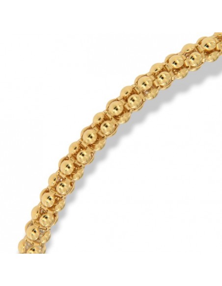 Bracciale Argento Dorato Maglia Popcorn 3,50MM [c7c1660f]