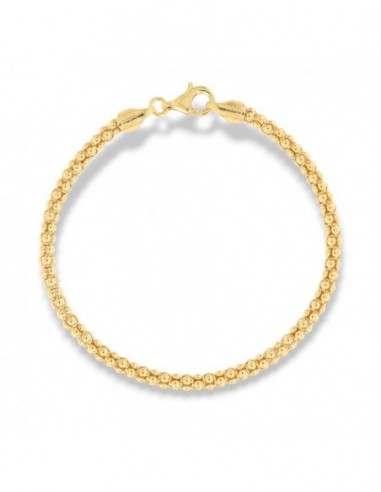 Bracciale Argento Dorato Maglia Popcorn 3,50MM [a9fae406]
