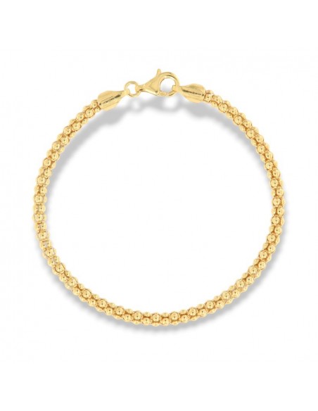 Bracciale Argento Dorato Maglia Popcorn 3,50MM [a9fae406]