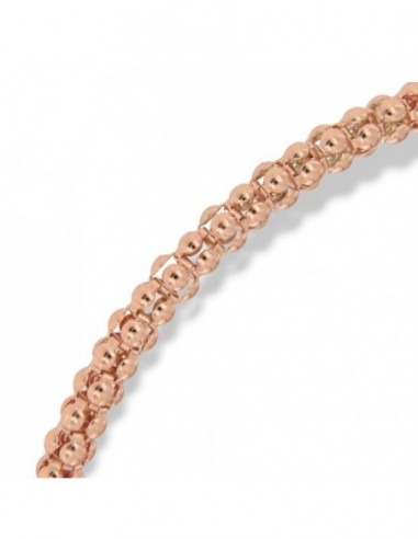 Bracciale Argento Rosato Maglia Popcorn 3,5MM [0456f6f0]