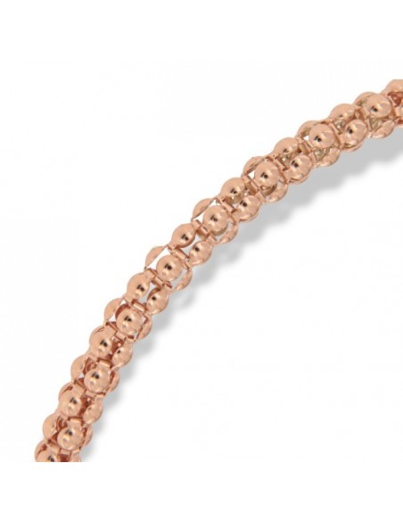 Bracciale Argento Rosato Maglia Popcorn 3,5MM [0456f6f0]