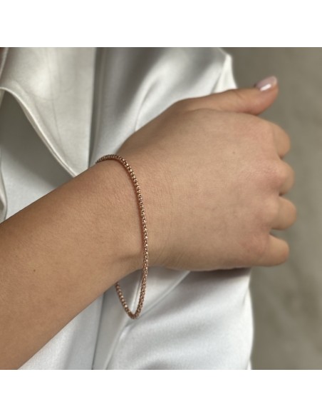Bracciale Argento Rosato Maglia Popcorn 2,25GR [8868c656]
