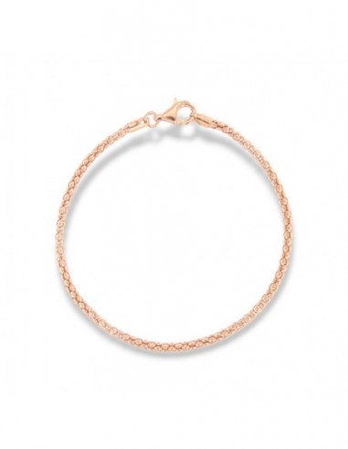 Bracciale Argento Rosato Maglia Popcorn 2,25GR [3a25404c]