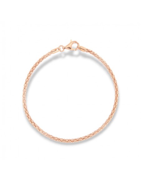 Bracciale Argento Rosato Maglia Popcorn 2,25GR [3a25404c]