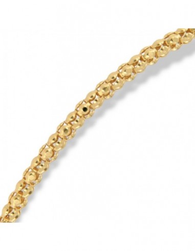 Bracciale Argento Dorato Maglia Popcorn 2,25GR [aa320c57]