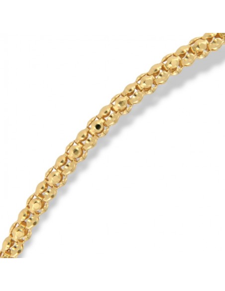 Bracciale Argento Dorato Maglia Popcorn 2,25GR [aa320c57]