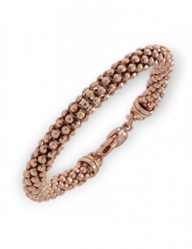 Bracciale Argento Rosato Maglia Popcorn 6 Misura [f7131189]