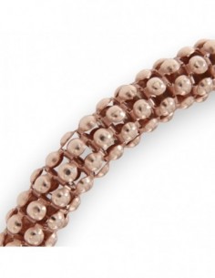 Bracciale Argento Rosato Maglia Popcorn 6 Misura [f7131189] 2