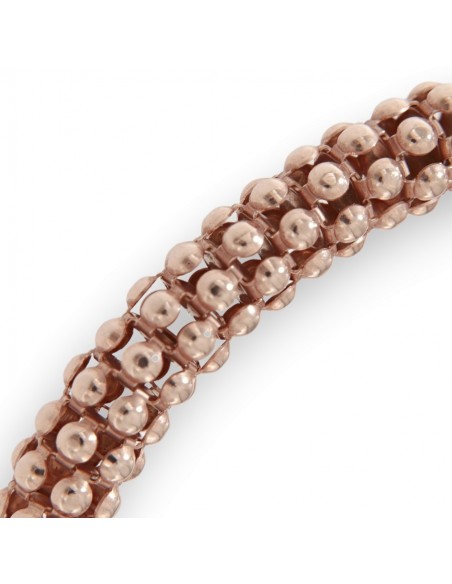 Bracciale Argento Rosato Maglia Popcorn 6 Misura [da9b924f]
